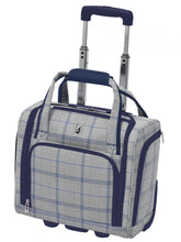 London Fog Knightsbridge 15-Inch 2-Wheel Under Seat Bag ( Grey/Navy Plaid , One Size ) Grey/Navy Plaid One Size U1